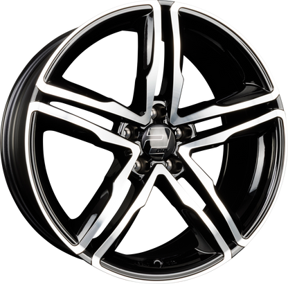 2DRV by WHEELWORLD WH11 Schwarz Hochglanzpoliert (SP+) Alufelge 7.5x17 Zoll ET35 LK 5x112 ML66.6 – Bild 2