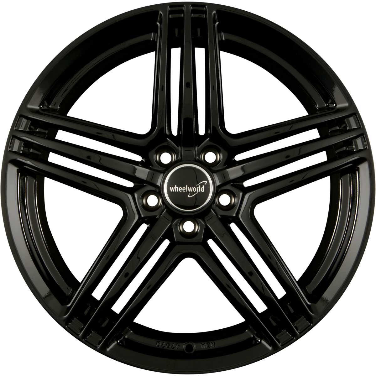 2DRV by WHEELWORLD WH12 Schwarz Glanz Lackiert (SW+) Alufelge 7.5x17 Zoll ET45 LK 5x112 ML66.6