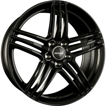 2DRV by WHEELWORLD WH12 Schwarz Glanz Lackiert (SW+) Alufelge 7.5x17 Zoll ET45 LK 5x112 ML66.6 – Bild 2