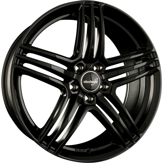 2DRV by WHEELWORLD WH12 Schwarz Glanz Lackiert (SW+) Alufelge 7.5x17 Zoll ET45 LK 5x114.3 ML72.6 – Bild 2