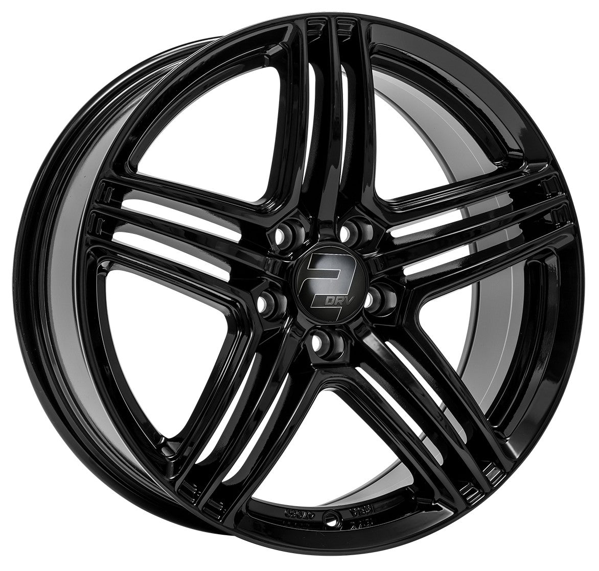 2DRV WH12 schwarz glänzend lackiert 8x18 ET35 - LK5/112 ML66.6