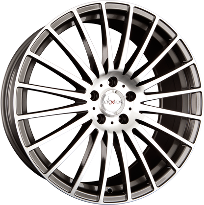 Axxion AX5 Excess Daytonagrau Hochglanz Poliert (DGP+) Alufelge 8x18 Zoll ET45 LK 5x108 ML72.6 – Bild 2
