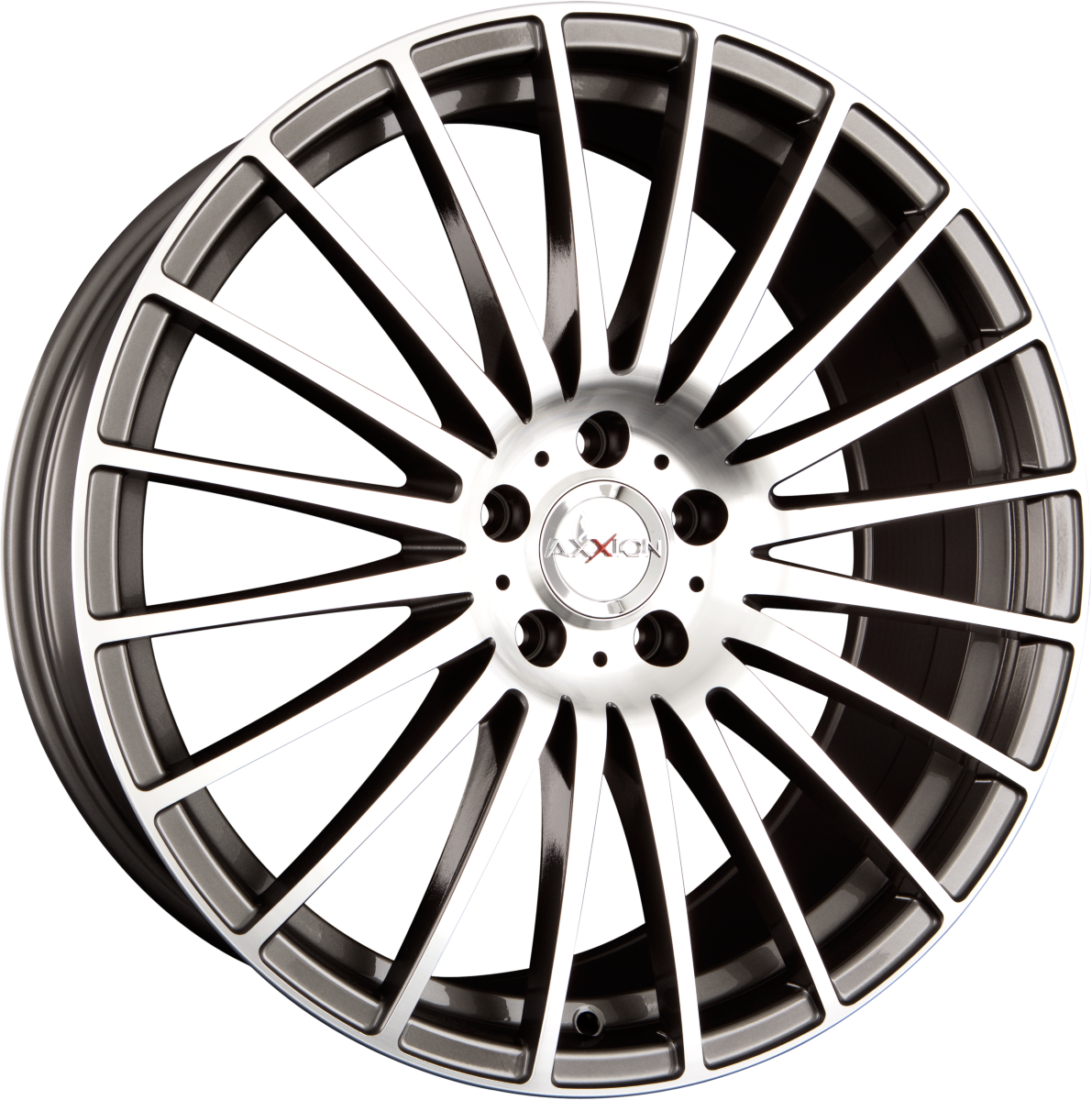 Axxion AX5 Excess Daytonagrau Hochglanz Poliert (DGP+) Alufelge 9x20 Zoll ET20 LK 5x112 ML66.6 – Bild 2