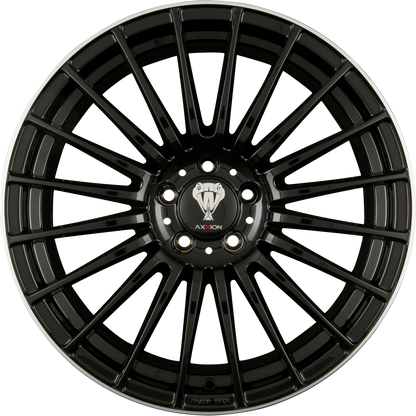 Axxion AX5 Excess Schwarz Glanz Hornpoliert (SW+ / ML+) Alufelge 8x18 Zoll ET38 LK 5x120 ML72.6