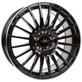 Axxion AX5 schwarz lackiert mit poliertem Felgenbett 9x20 Zoll ET33 LK 5x112 ML66.6