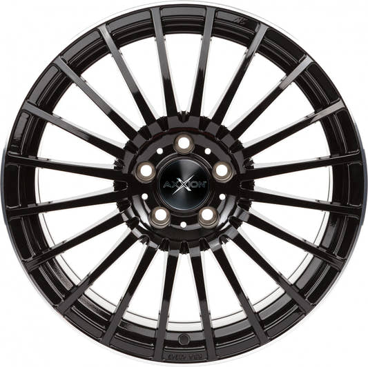 Axxion AX5 schwarz lackiert mit poliertem Felgenbett 9x20 Zoll ET33 LK 5x112 ML66.6 – Bild 2