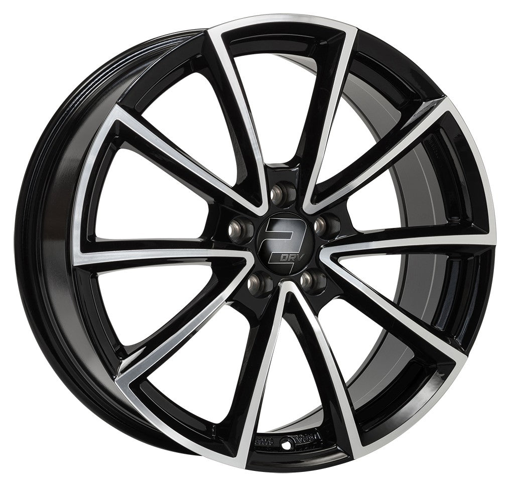 2DRV WH28 schwarz hochglanzpoliert 8x18 ET45 - LK5/112 ML66.6