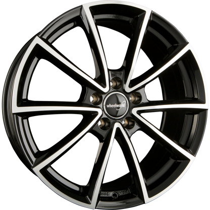2DRV by WHEELWORLD WH28 Schwarz Hochglanzpoliert (SP+) Alufelge 8x20 Zoll ET35 LK 5x112 ML66.6 – Bild 2