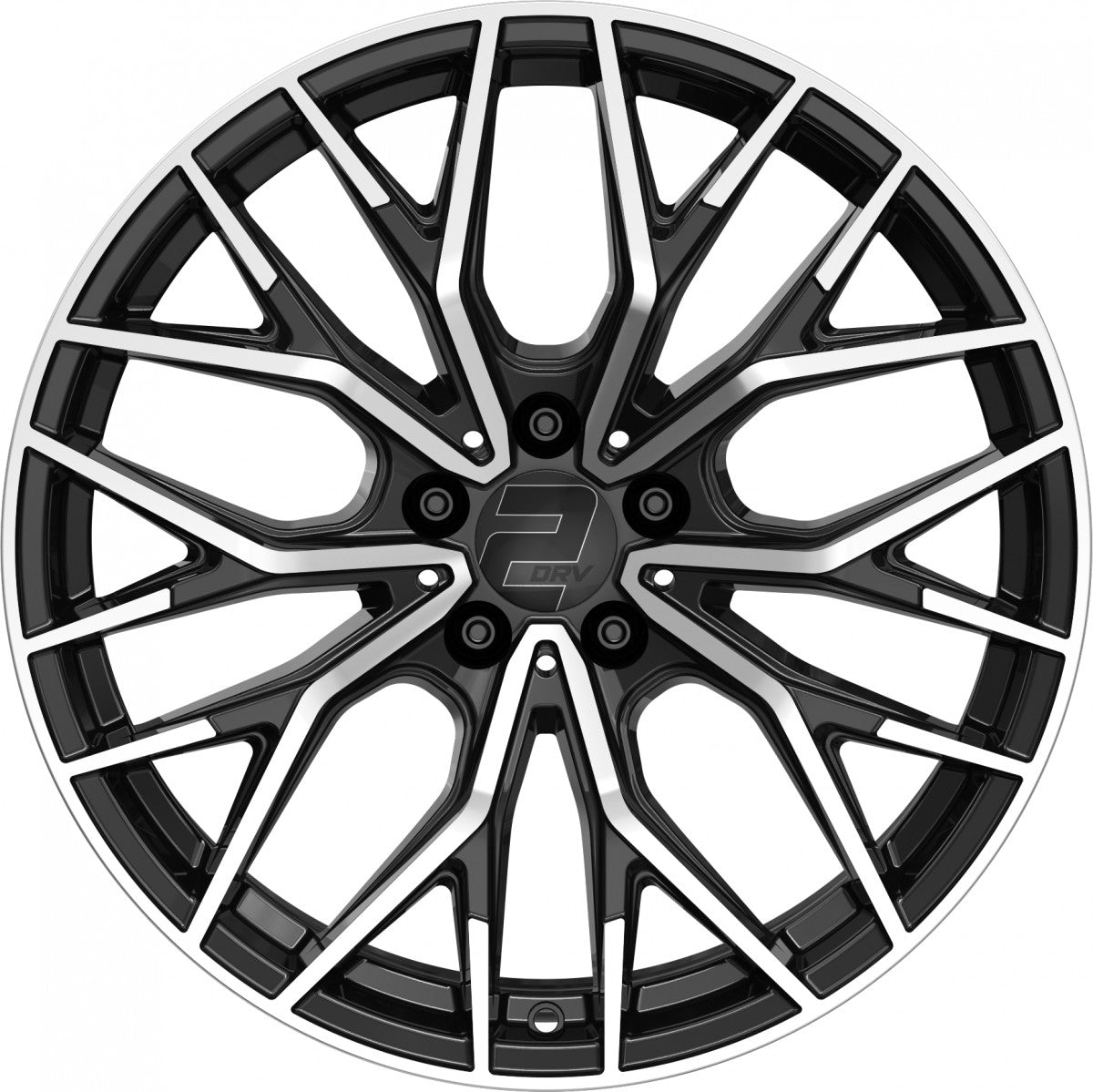 2DRV WH37 schwarz hochglanzpoliert 8.5x19 ET40 - LK5/108 ML72.6