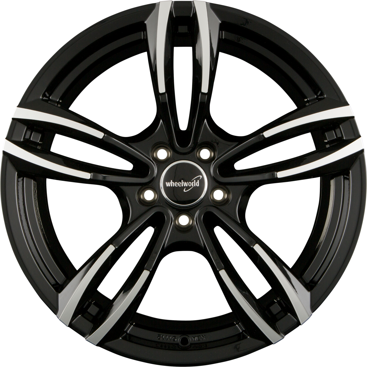 2DRV by WHEELWORLD WH29 Schwarz Hochglanzpoliert (SP+) Alufelge 7.5x17 Zoll ET54 LK 5x112 ML66.6