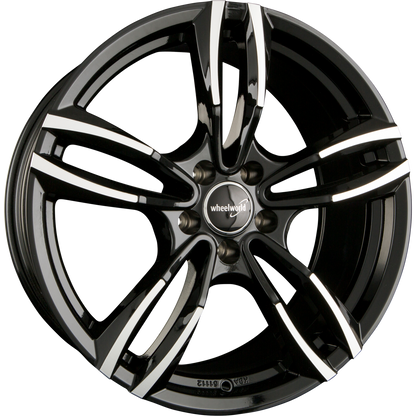 2DRV by WHEELWORLD WH29 Schwarz Hochglanzpoliert (SP+) Alufelge 8.5x18 Zoll ET45 LK 5x112 ML66.6 – Bild 2
