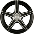 Axxion AX7 Schwarz Hochglanzpoliert (SP+) Alufelge 9x21 Zoll ET42 LK 5x112 ML66.6