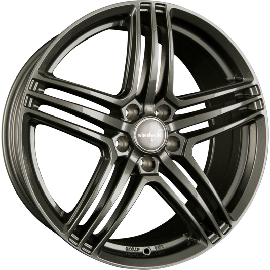 2DRV by WHEELWORLD WH12 Dark Gunmetal Glänzend (DGM+) Alufelge 7.5x17 Zoll ET45 LK 5x112 ML66.6 – Bild 2