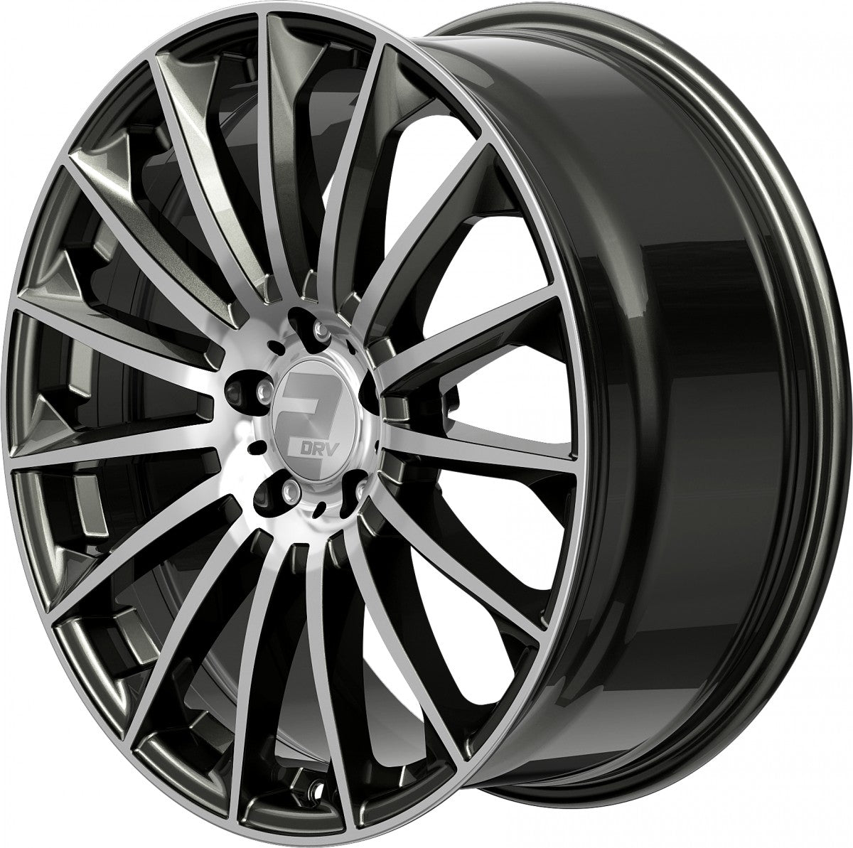 2DRV WH39 dark gunmetal hochglanzpoliert 9x20 ET35 - LK5/112 ML66.6