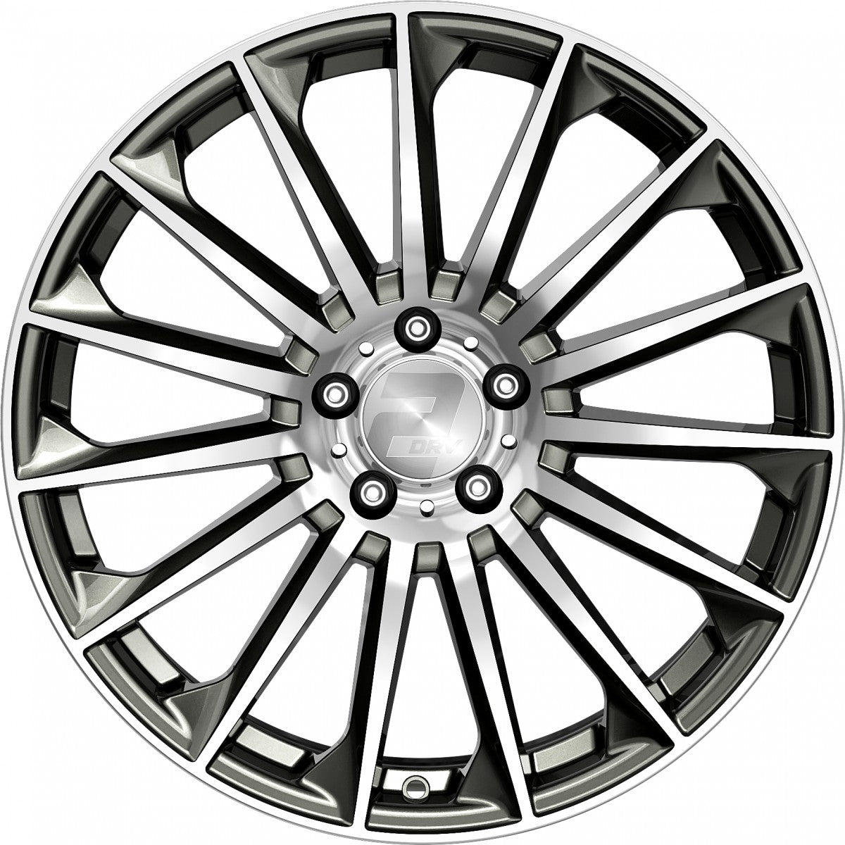2DRV WH39 dark gunmetal hochglanzpoliert 9.5x22 ET30 - LK5/112 ML66.6