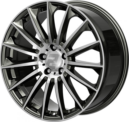 2DRV WH39 dark gunmetal hochglanzpoliert 10.5x22 ET35 - LK5/114.3 ML72.6