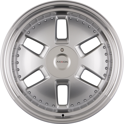 Axxion Y1 Race Silber mit poliertem Felgenbett (RS / ML+) 9x20 Zoll ET40 LK 5x112 ML66.6