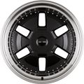 Axxion Y1 Schwarz Glanz mit poliertem Felgenbett (SW+/ ML+) 9x21 Zoll ET30 LK 5x112 ML66.6