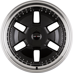 Axxion Y1 Schwarz Glanz mit poliertem Felgenbett (SW+/ ML+) 9x21 Zoll ET30 LK 5x112 ML66.6