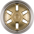 Axxion Y1 Gold Glanz mit poliertem Felgenbett (GG+ / ML+) 11x20 Zoll ET32 LK 5x112 ML66.6