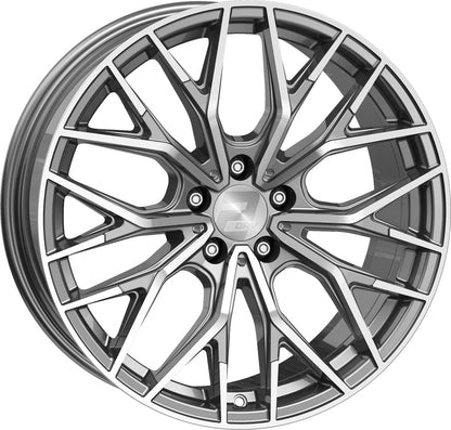 2DRV WH37 daytona grau hochglanzpoliert 8x18 ET46 - LK5/114.3 ML72.6