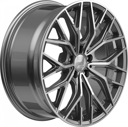 2DRV WH37 daytona grau hochglanzpoliert 8.5x19 ET40 - LK5/108 ML72.6