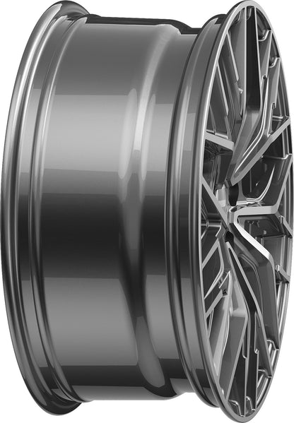 2DRV WH37 daytona grau hochglanzpoliert 8.5x19 ET40 - LK5/108 ML72.6