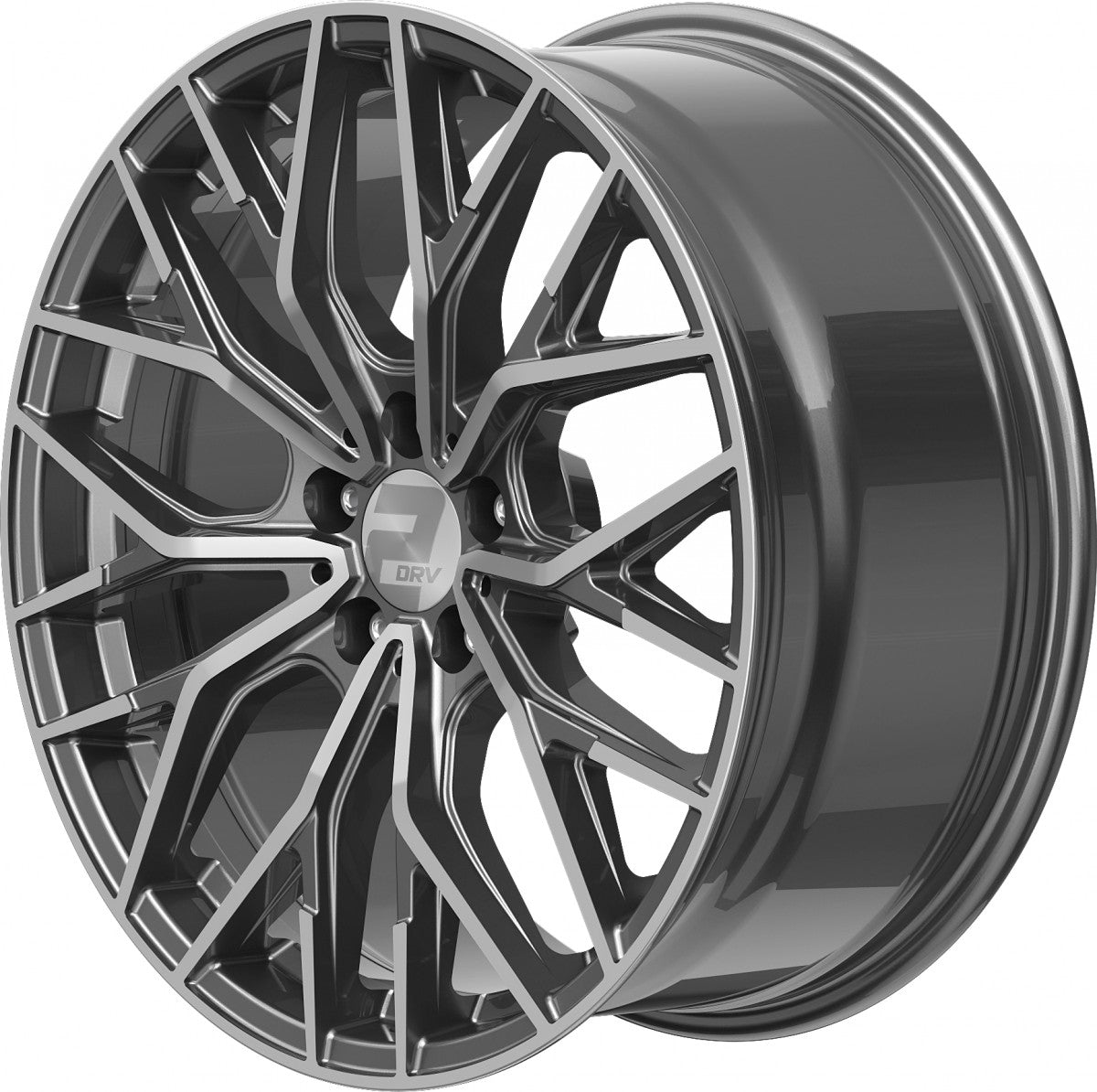 2DRV WH37 daytona grau hochglanzpoliert 8.5x19 ET40 - LK5/108 ML72.6