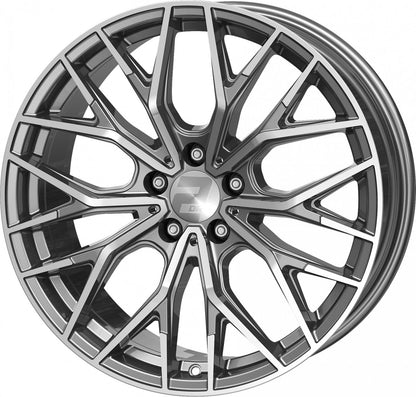 2DRV WH37 daytona grau hochglanzpoliert 8.5x19 ET46 - LK5/114.3 ML72.6