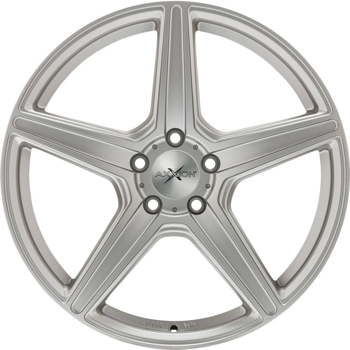 Axxion AX7 solid titanium silber matt lackiert 8x18 ET42 - LK5/112 ML72.6