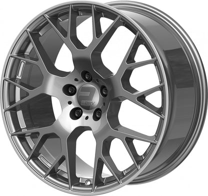 2DRV WH47 daytona grau lackiert mit hochglanzpoliertem Felgenbett 8.5x19 Zoll ET35 LK 5x112 ML66.6 – Bild 8