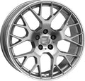 2DRV WH47 daytona grau lackiert mit hochglanzpoliertem Felgenbett 8.5x19 Zoll ET40 LK 5x112 ML66.6