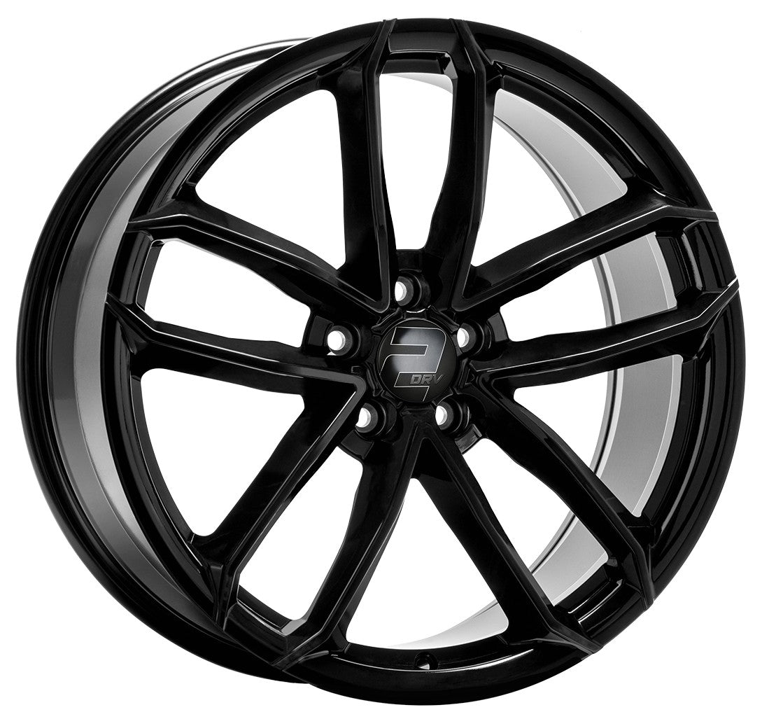 2DRV WH33 schwarz glänzend lackiert 8.5x19 ET35 - LK5/112 ML66.6