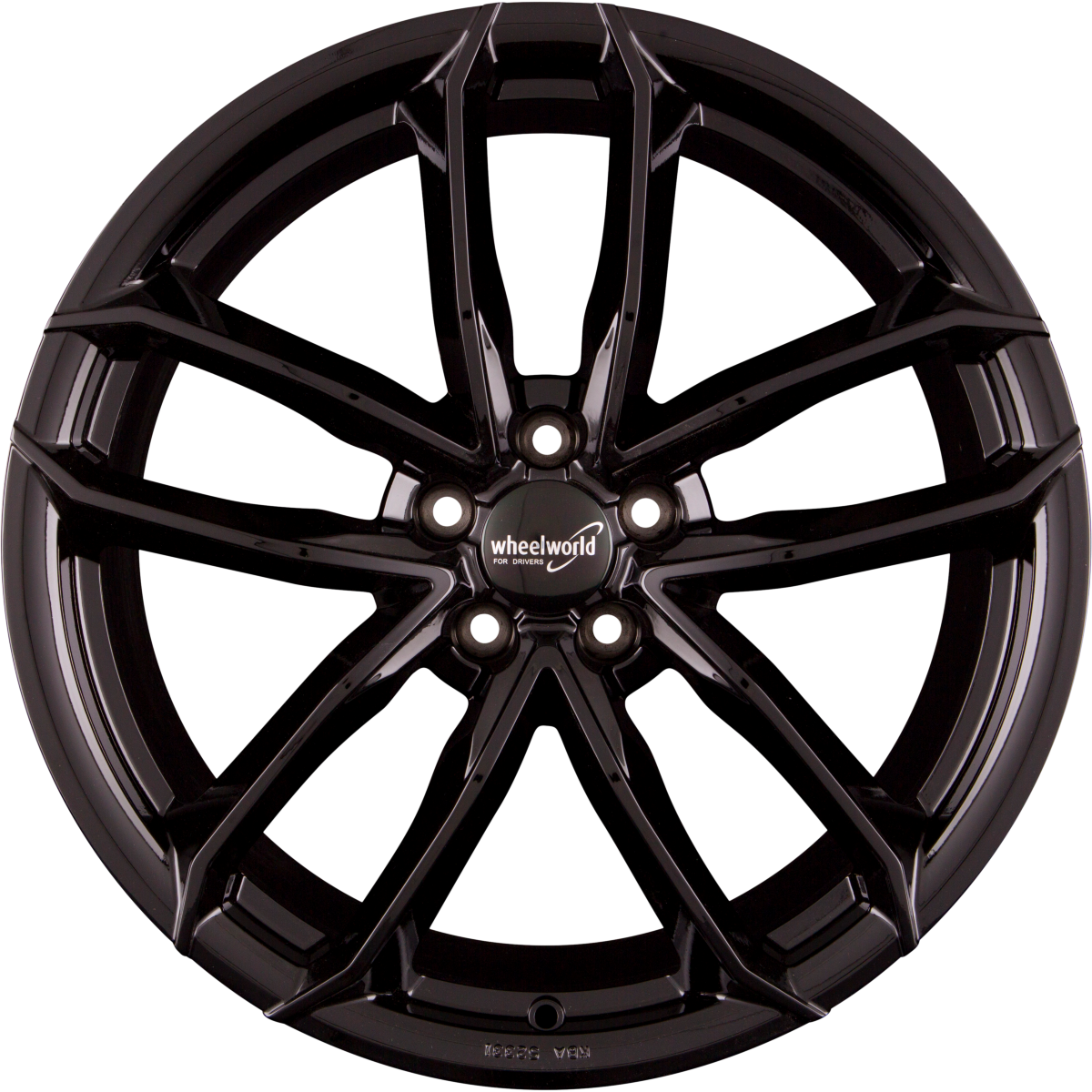 2DRV by WHEELWORLD WH33 Schwarz Glänzend Lackiert (SW+) Alufelge 9x21 Zoll ET22 LK 5x112 ML66.6