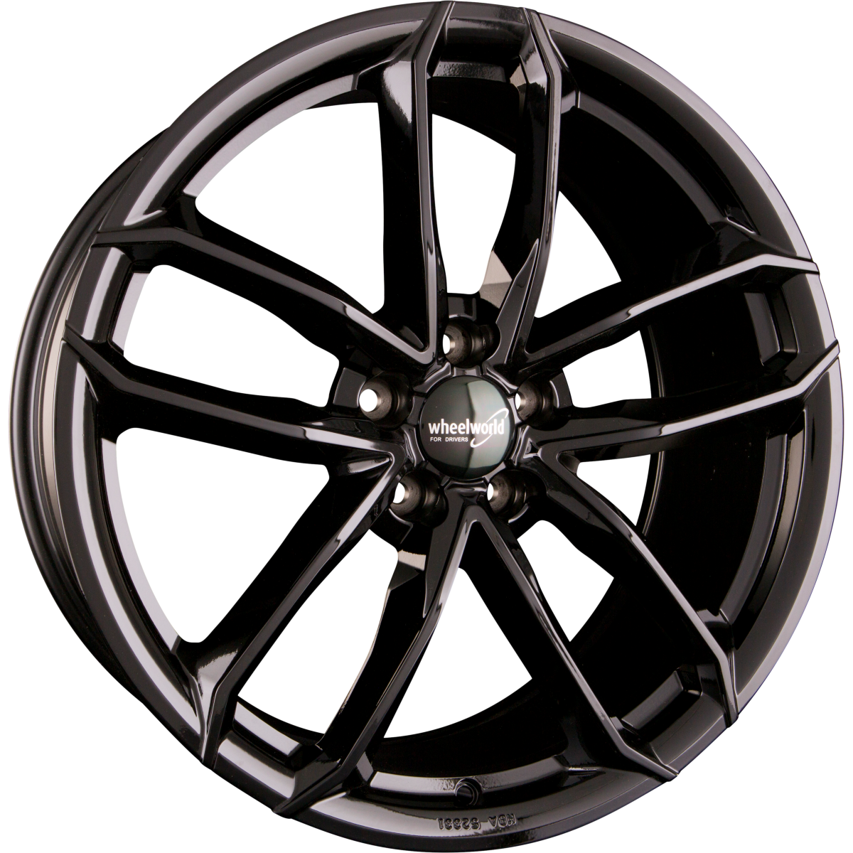2DRV by WHEELWORLD WH33 Schwarz Glänzend Lackiert (SW+) Alufelge 9x21 Zoll ET22 LK 5x112 ML66.6 – Bild 2