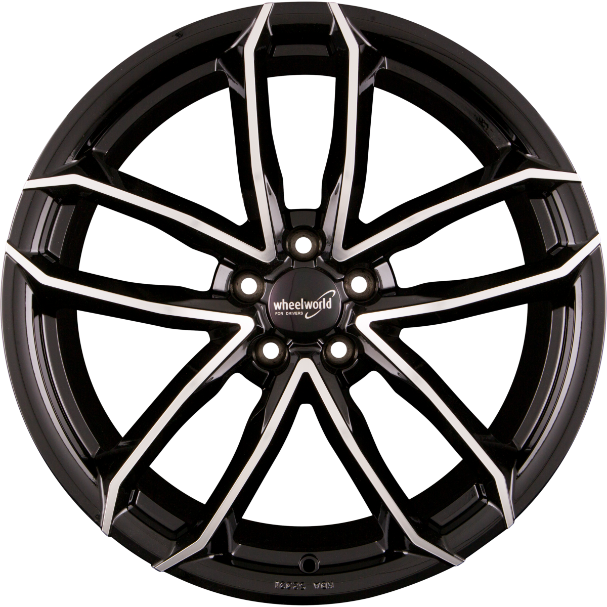 2DRV WH33 schwarz hochglanzpoliert Alufelge 8x18 Zoll ET25 LK 5x112 ML66.6 – Bild 3