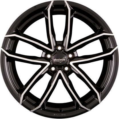 2DRV WH33 schwarz hochglanzpoliert Alufelge 8x18 Zoll ET25 LK 5x112 ML66.6 – Bild 3