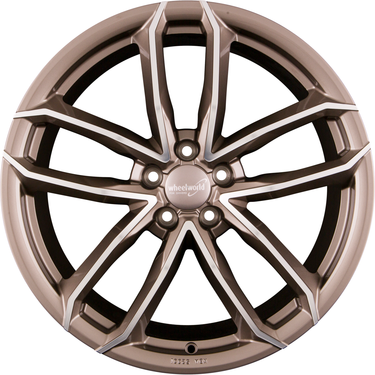 2DRV WH33 platin grau hochglanzpoliert Alufelge 8x18 Zoll ET45 LK 5x112 ML66.6 – Bild 3
