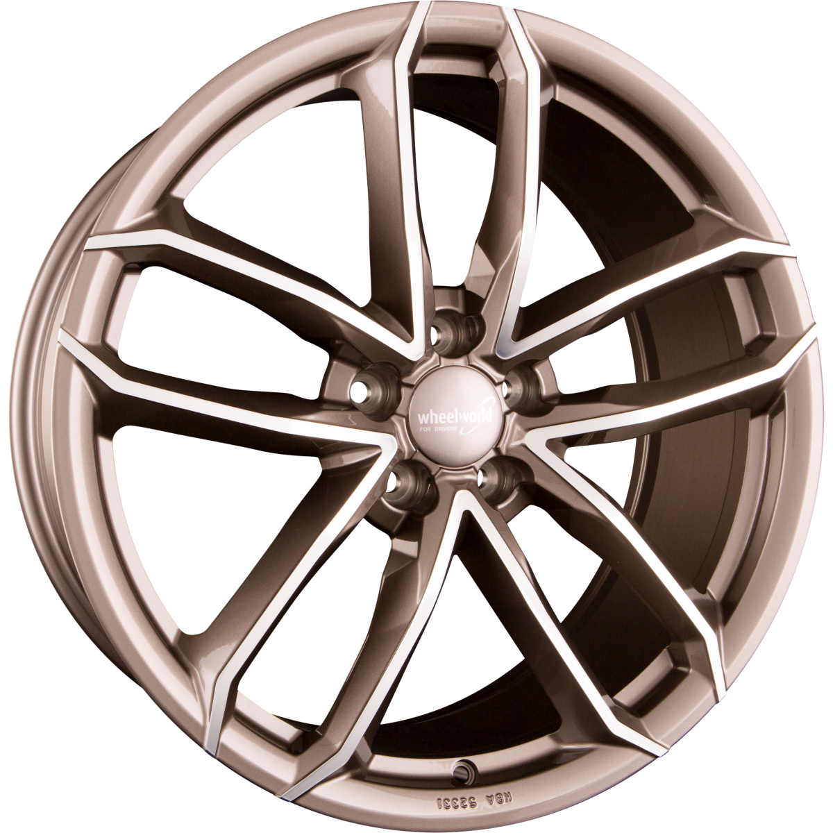 2DRV WH33 platin grau hochglanzpoliert Alufelge 8x18 Zoll ET45 LK 5x112 ML66.6 – Bild 4