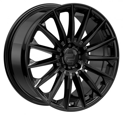 2DRV WH39 schwarz glänzend lackiert 8.5x19 ET35 - LK5/112 ML66.6