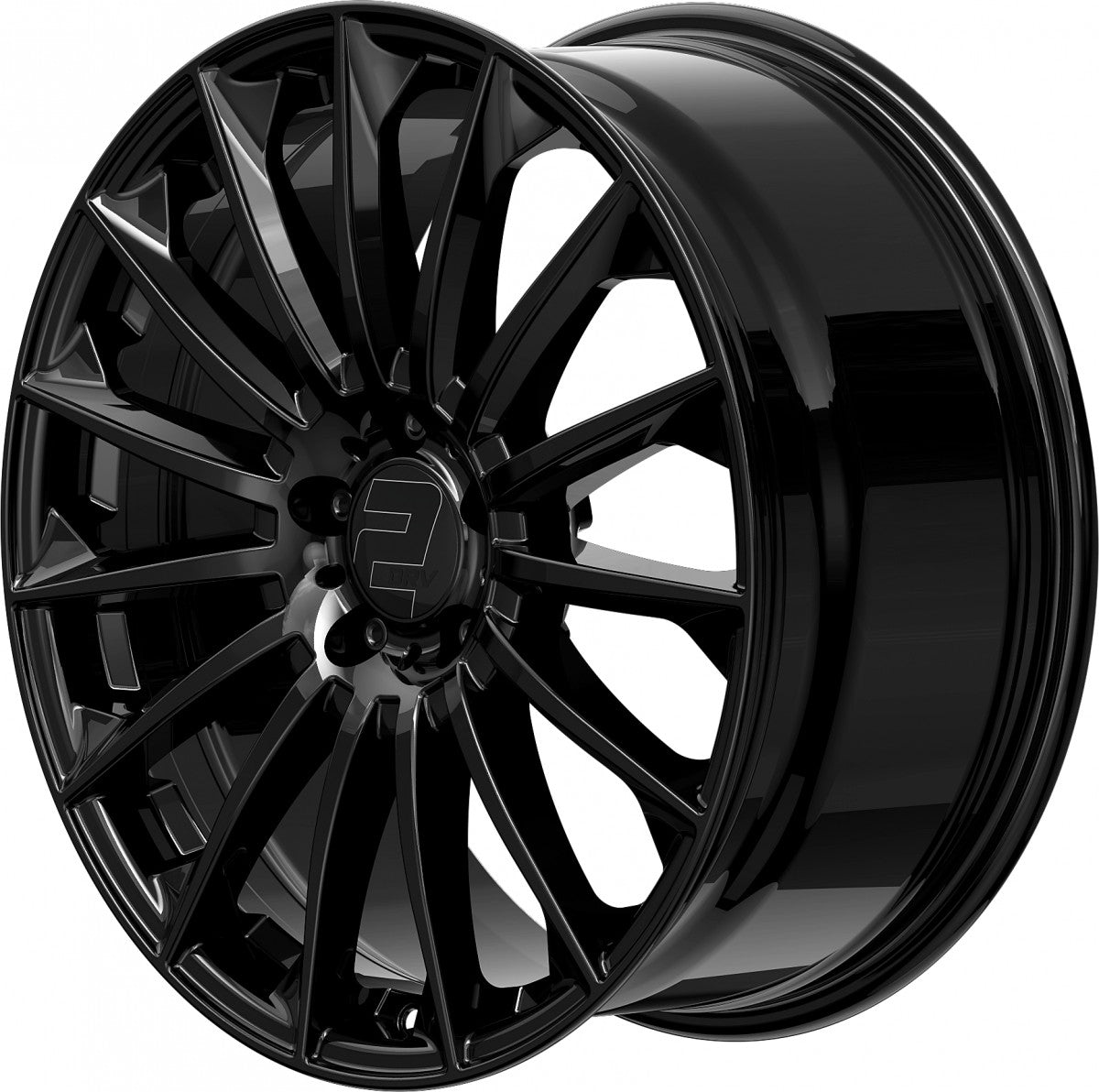 2DRV WH39 schwarz glänzend lackiert 10x22 ET40 - LK5/112 ML66.6