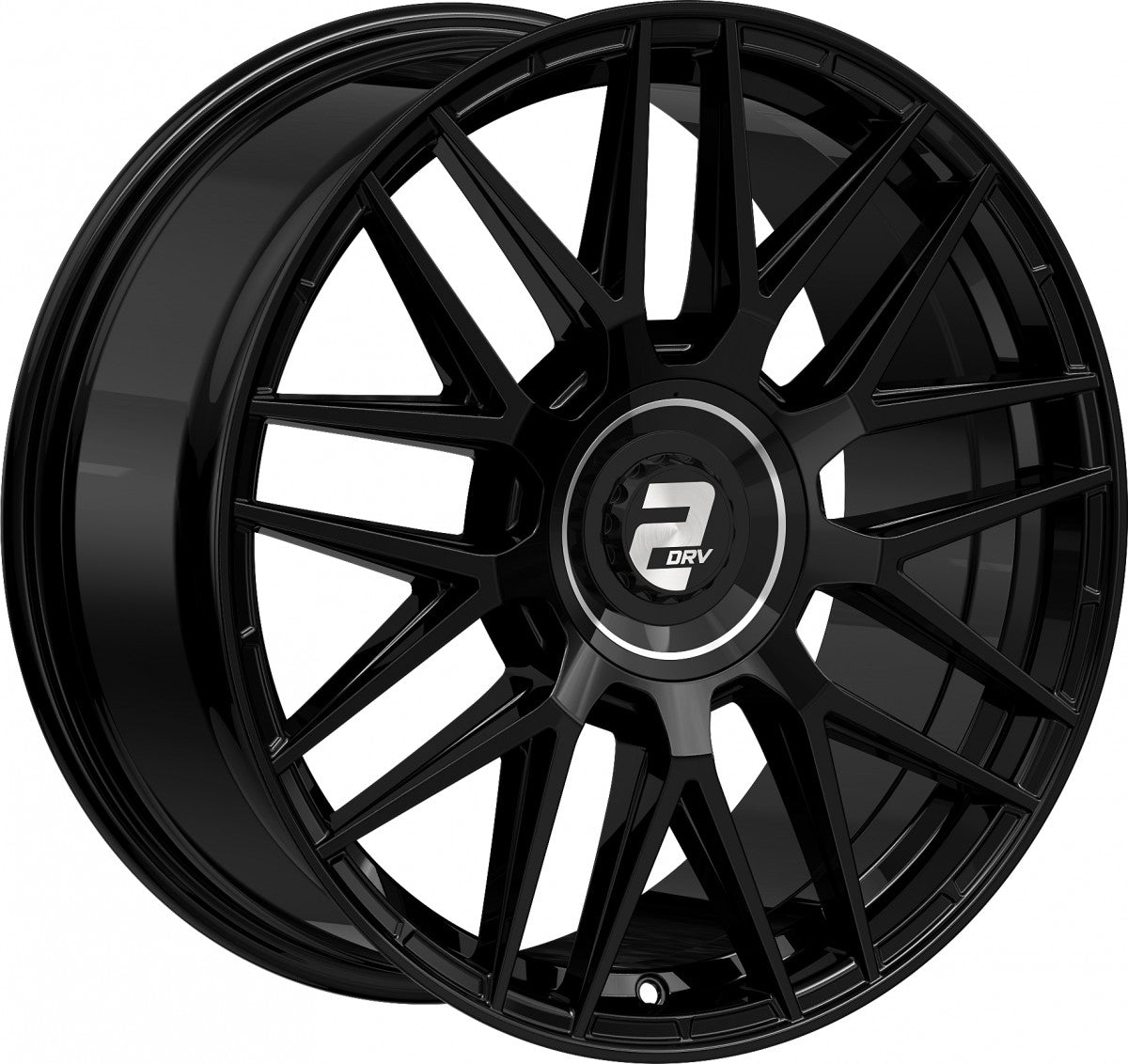 2DRV WH43 schwarz glänzend lackiert 9x20 ET48 - LK5/112 ML66.6