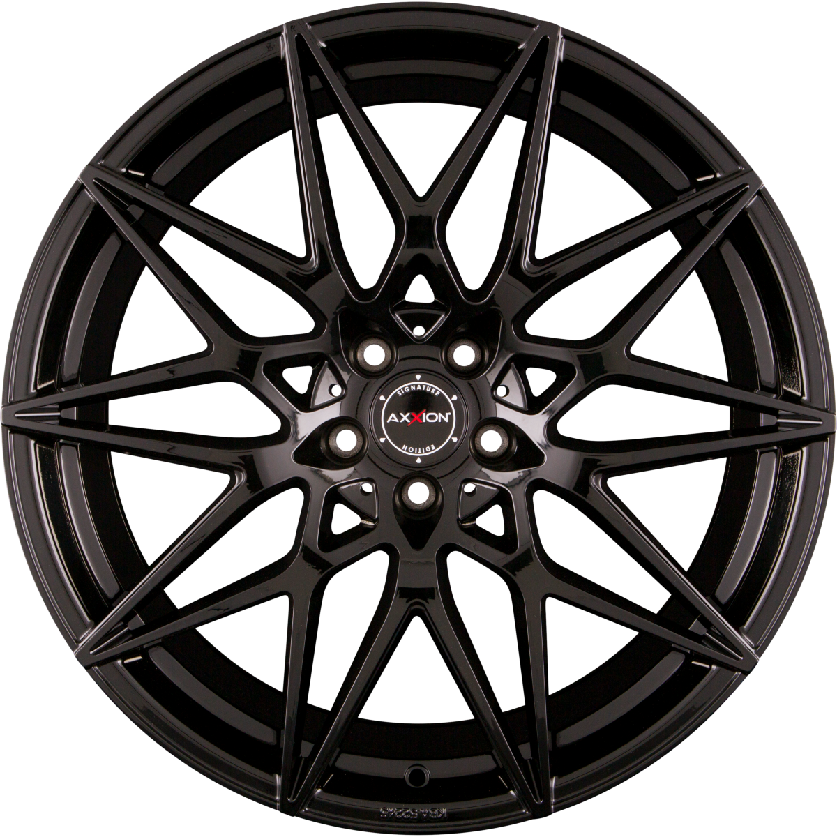 Axxion AX9 Competition Schwarz Glanz Lackiert (SW+) Alufelge 9x20 Zoll ET25 LK 5x112 ML66.6