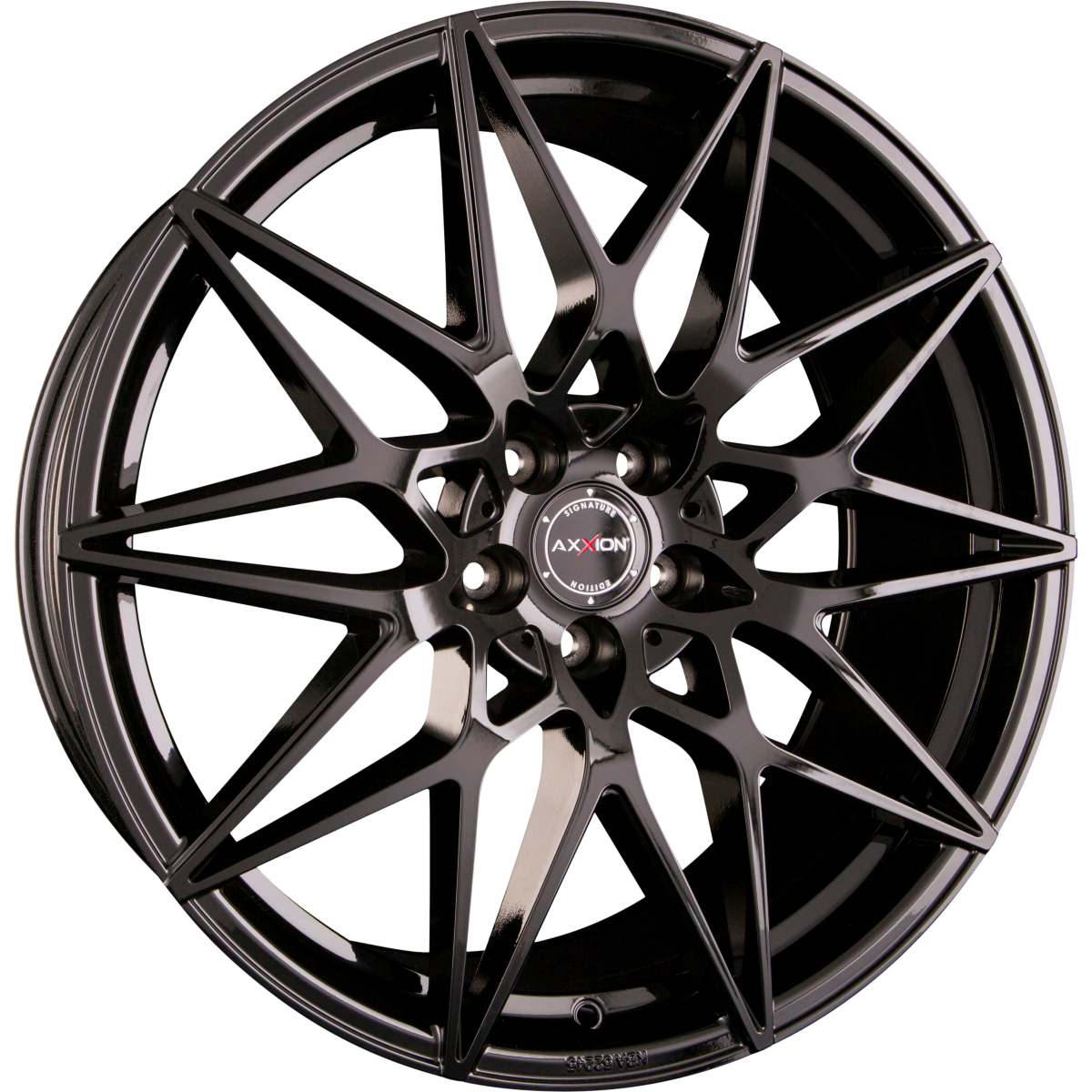 Axxion AX9 Competition Schwarz Glanz Lackiert (SW+) Alufelge 9x20 Zoll ET25 LK 5x112 ML66.6 – Bild 2