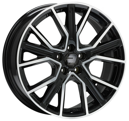 2DRV WH34 schwarz hochglanzpoliert 8x19 ET48 - LK5/112 ML66.6