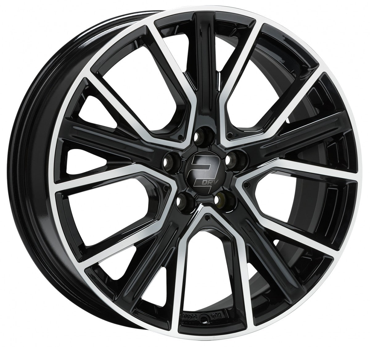 2DRV WH34 schwarz hochglanzpoliert 9x20 ET30 - LK5/112 ML66.6