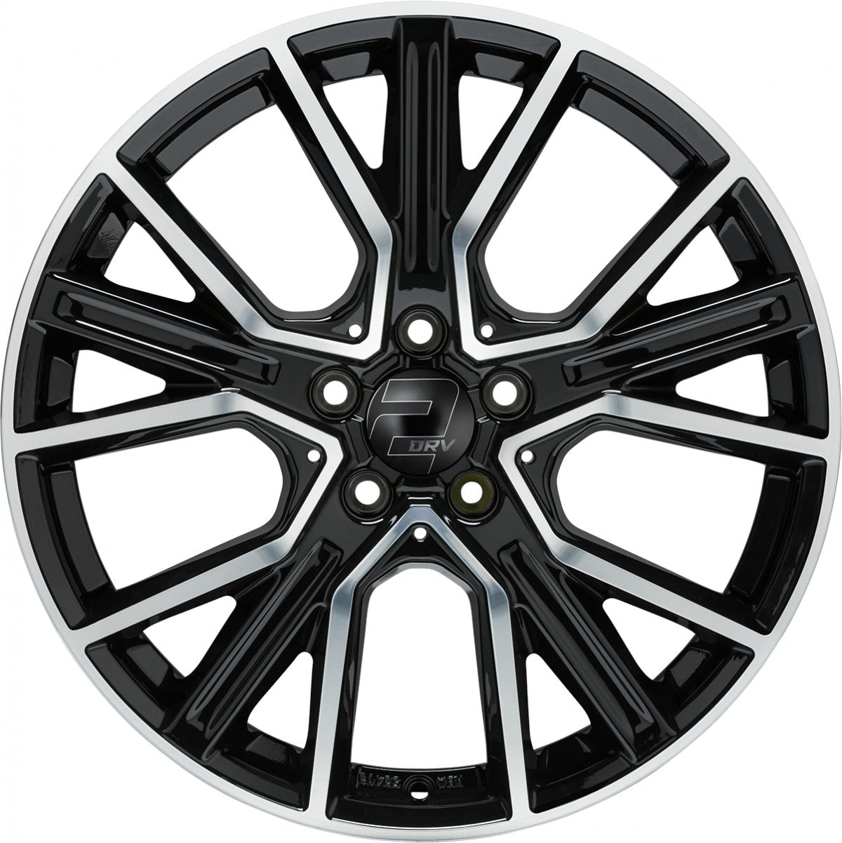 2DRV WH34 schwarz hochglanzpoliert 9x20 ET30 - LK5/112 ML66.6