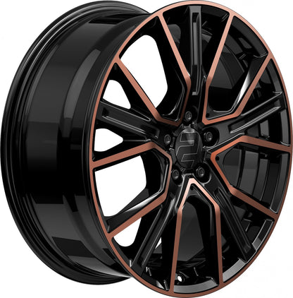 2DRV WH34 schwarz kupfer hochglanzpoliert 7.5x17 ET35 - LK5/112 ML66.6