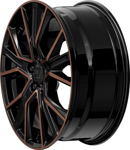 2DRV WH34 schwarz kupfer hochglanzpoliert 7.5x17 ET45 - LK5/112 ML66.6
