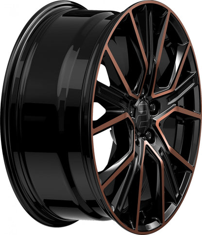 2DRV WH34 schwarz kupfer hochglanzpoliert 8.5x20 ET30 - LK5/112 ML66.6